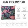 thumbnail image 5 of Shiartex Pillowcase Tropical Plants Pink Flamingos Throw Pillow Covers Shells for Couch Office Bedroom Home Decoration Multi Size, 5 of 5