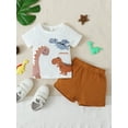 thumbnail image 2 of NZRVAWS Infant Baby Boys Outfits Set 18 Months Boys Short Sleeve Dinosaur Print T-Shirt and Shorts Set Baby Boys Clothes 24 Months, 2 of 8