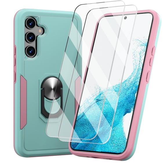 Aggxpf Samsung Galaxy A54 5G Phone Case with Screen Protector 2 Pack, Heavy Duty Rugged Shockproof Phone Cover, Teal