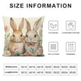 thumbnail image 5 of HENGT  Happy Easter Pillow Covers, Floral Bunny Rabbits Peep Peep Polka Dots Buffalo Plaid Decorative Farmhouse Throw Pillowcases for Home Sofa Couch Decoration, 5 of 5