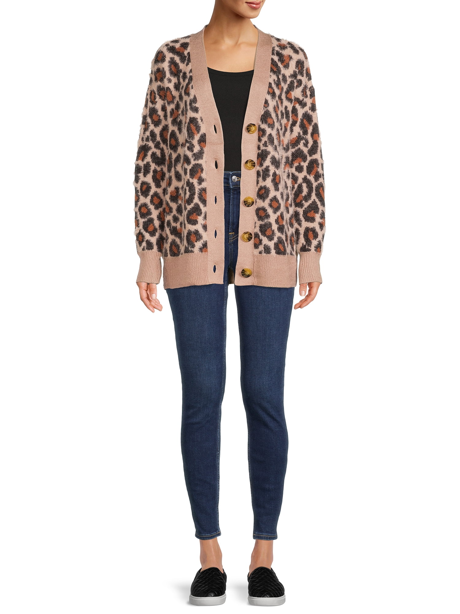 Eyelash Cardigan Sweater - Walmart 