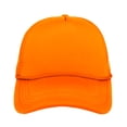 thumbnail image 2 of Toptie 5 Panel Trucker Hat Mesh Back Snapback Hat with Braid for Men & Women-Orange, 2 of 8