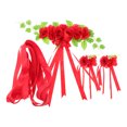 thumbnail image 5 of HEATSHAKING 1Set Red Simulation Flower Wedding Car Decoration Flowers for Brides 29.1X5.9X3.1in, 5 of 8