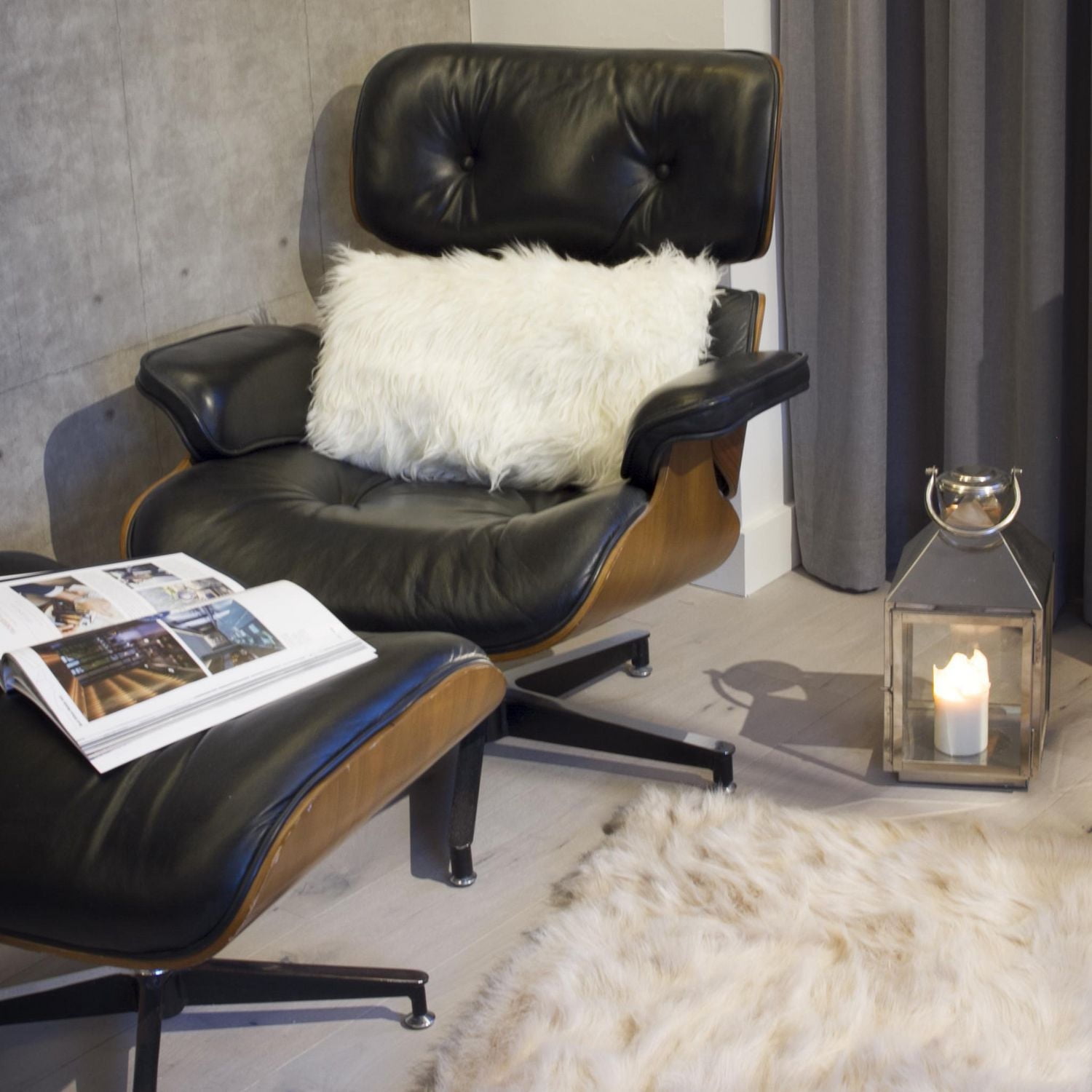 BELTON FAUX FUR PILLOW 12"X20" 2-PACK