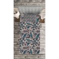 thumbnail image 3 of Ambesonne Surfboard Quilted Bedspread Set 2 Pcs, Exotic Waters Fun, Twin Size, Tan Teal Mauve, 3 of 3