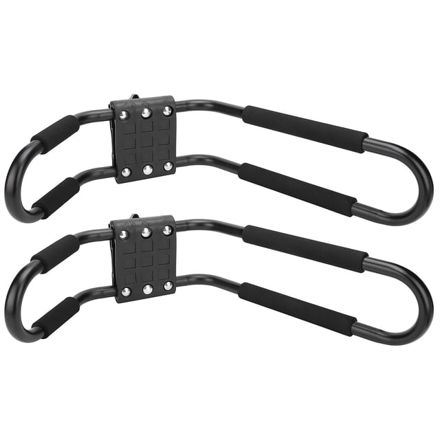 1 Pair Kayak Roof Rack, Foldable J Racks for Kayaks Paddle Boards with Fittings Accessory Canoe Carrier Car Rail Storage Holder with Scratch for SUV, Truck Crossbar