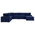thumbnail image 3 of Modway Commix Sectionnel de Mobilier de Patio Extérieur Sunbrella 7 Pcs, Bleu Marine, 3 of 10