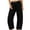 Black, variant on Women's Casual Comfortable High Waist Loose Straight Leg Pants, Fashion Wide Leg Trousers, Elastic Waist Lounge Pants for Women, Office Casual Wear,Wine,S