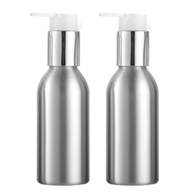 2 de jabón de manos de aluminio - de champú de loción y vacío de bomba de jabón ml Baoblaze Botellas de bomba de champú vacías