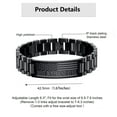 thumbnail image 5 of DORANA Black American Flag Watch Link Bracelets for Men Boys to My Boyfriend Gifts from Girlfriend 4th of July Father's Day Jewelry Gifts Ideas Husband Lover Male New Dad Teen Teenage Age, 5 of 6