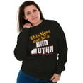 thumbnail image 5 of Retro This Mom Can Be A Bad Mutha Women Crewneck Sweatshirt Brisco Brands S, 5 of 5