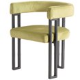 thumbnail image 7 of S-HOME Accent Armchairs in Green with Black Metal Frame, Set of 2 Dining Room Chairs, 7 of 7