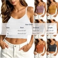 thumbnail image 4 of Pafei Tyugd Women Crop Camisole Spaghetti Strap Tank Tops Built in Bra Y2K Clothes for Going Out Scoop Neck Tshirts Yellow XL, 4 of 7