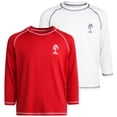 thumbnail image 2 of iXtreme Boys Rash Guard - 2 Pack Quick Dry UPF 50+ Sun Protection Swim Shirt for Boys (4-18), 2 of 7