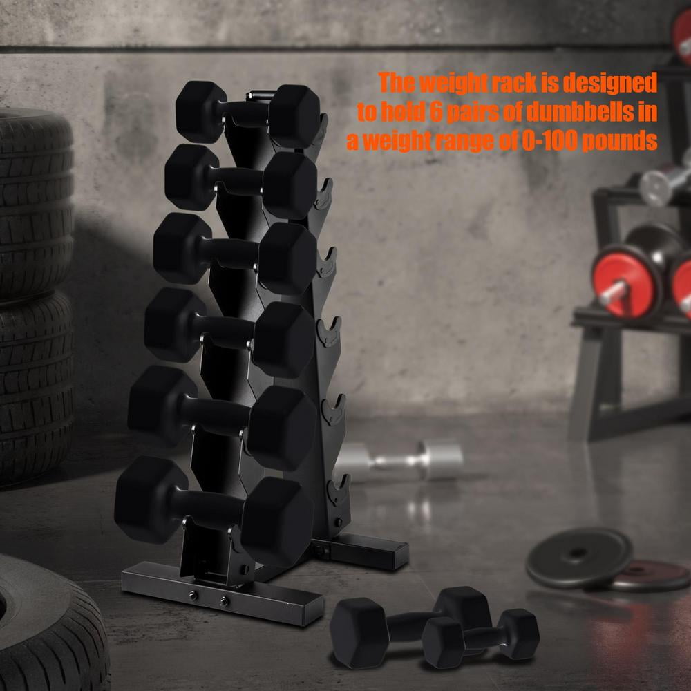 ZIHUI Dumbbell Storage Rack Compact A-Frame Dumbbell Rack Dumbbell Racks Home Gym Space Saver A-Frame Dumbbell Rack Store 6 Pairs Of Dumbbells sturdy