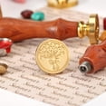 thumbnail image 3 of Peggybuy Retro DIY Wax Seal Fire Paint Plant Pattern Palace Stamp Envelope (C143), 3 of 7