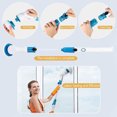 Mingdaln Electric Spin Scrubber with Long Handle and Cordless, Shower