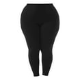 thumbnail image 6 of Jxximdong Leggings for Women Stretch Is Comfort Women's Cotton/Spandex Plus Size Leggings Black XXL Yoga Pants, 6 of 6