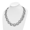 thumbnail image 4 of Stainless Steel Fancy Chain Styles Necklace Polished Link 22in 22 inch, 4 of 5
