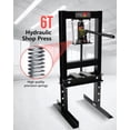 thumbnail image 2 of Mescukay 6 Ton Hydraulic Press, H-Frame Garage Floor Shop Press with Built-in Relief Valve to Bend, Straighten, Or Press Parts, Install Bearings & U-Joints, 2 of 6