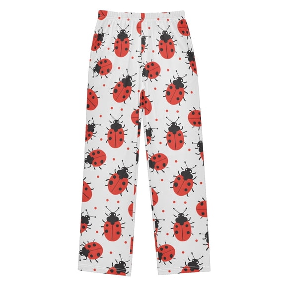joogoo Ladybugs Polka Dots Kids Pajama Pants Pj Bottoms Boy Girls Sleepwear Lounge L
