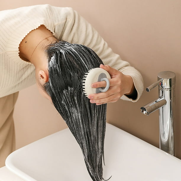 Cepillo para Champú y Cuero Cabelludo | Cepillo Masajeador Corporal para Ducha y Acondicionador | Herramienta de Masaje de Silicona Suave y Elástica para La Circulación Del Cuero Cabelludo, La Salud