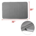 thumbnail image 4 of PiccoCasa Memory Foam Bath Mat Thin Absorbent Bath Rug Mat for Bathroom, Dark Gray 32" x 20", 4 of 6