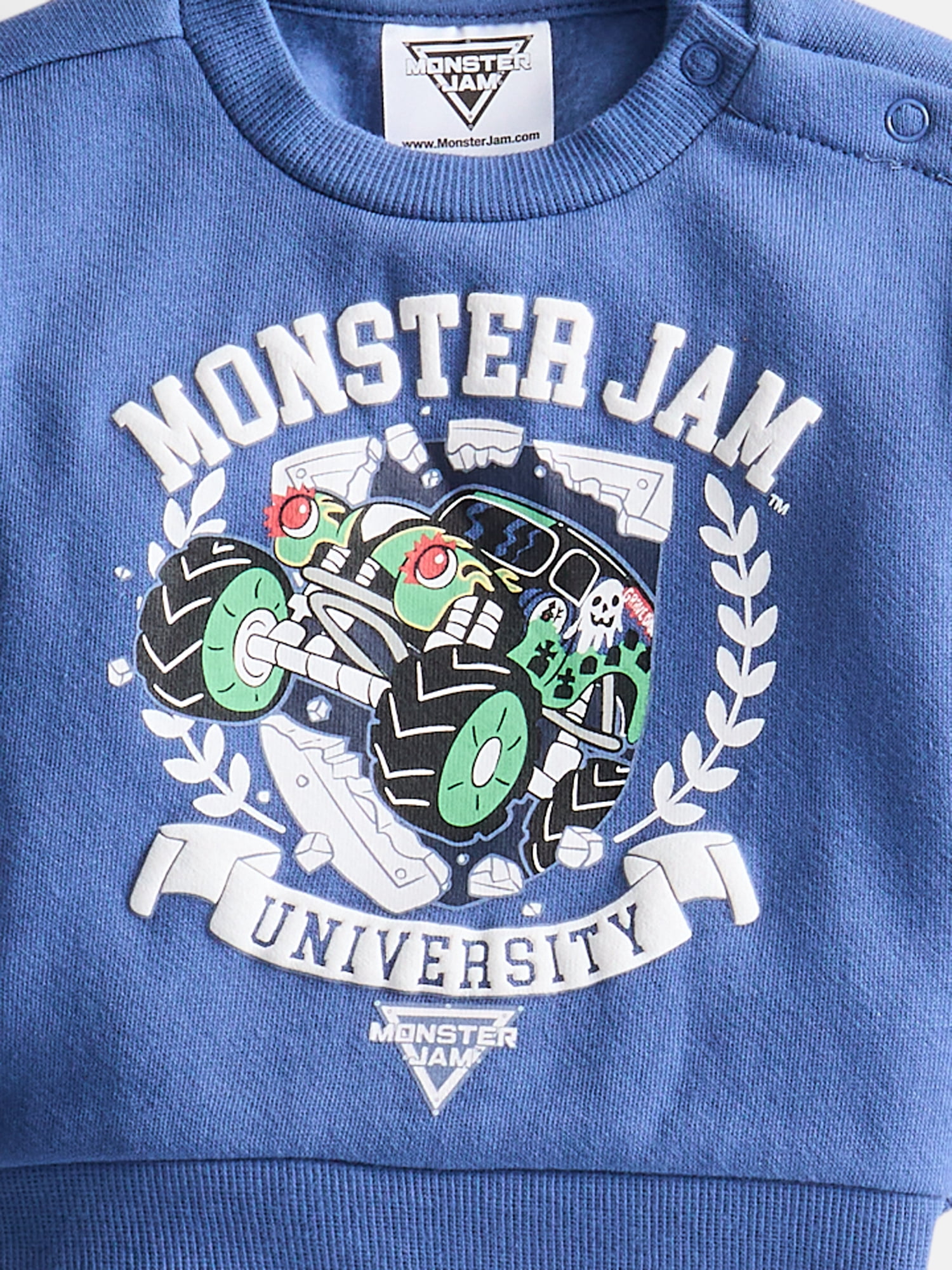 Monster Jam Baby Boys' Graphic Sweatshirt and Jogger Pants Set, 2-Piece, Sizes 0/3M-24M