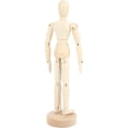 thumbnail image 1 of 8in Maniquí de Madera para Dibujo, 14 Articulaciones Giratorias Maniquí Figura Arte Dibujo Figura Modelo para la Decoración del Hogar, Suministros de Arte, 1 of 3