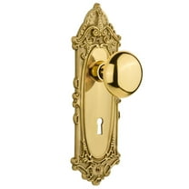 Nostalgic Warehouse Vicnyk_Prv_238_Kh New York Solid Brass Privacy Door Knob Set - Brass