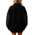 thumbnail image 4 of Garbnen Plaid Womens Mock Turtleneck Sweatshirt Merry Graphic Long Sleeve Womens Oversized Sweatshirt Drop Shoulder Lightweight Cozy Soft Fall Y2k Pullover Sweaters for Women, 4 of 5