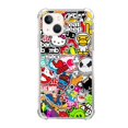 thumbnail image 1 of Pop Art Stickers Case Compatible with iPhone 13,Aesthetic Art Design TPU Full Cover Shock-proof Case, 1 of 6