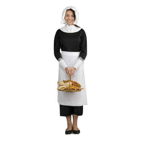 Instant Colonial Pilgrim Costume Pioneer Woman Kit Adult Female Set Bonnet Apron