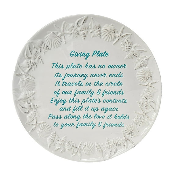 Giving Plate Nautical Themed Pass Along Platter 12" Diameter