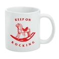 thumbnail image 1 of Keep on Rocking Horse Funny Humor White Mug, 1 of 5