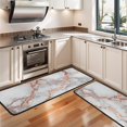 thumbnail image 3 of Kitchen Rugs Sets Of 2,Gray Rose Gold Marble Pattern Anti Fatigue Kitchen Mat Rugs Non Slip Washable,Decorative Kitchen Floor Mats for Kitchen,Sink,Laundry,17"x47"+17"x47", 3 of 5