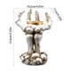 thumbnail image 3 of Fiudx Artículos en oferta con ofertas flash Decoraciones de Halloween Candelabros de palma de esqueleto Decoraciones de mesa de terror Accesorios Adornos de resina Soporte para velas, 3 of 6