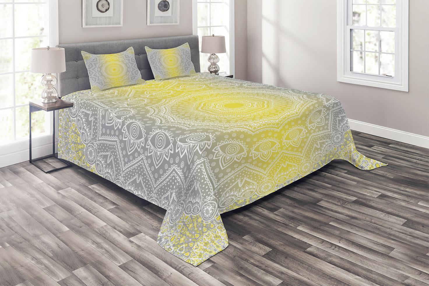 Decor Bedspread Set With 2 Pillow Shams, Boho King Size Bedspread