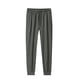 thumbnail image 1 of Pantalones largos de verano para hombre, de color liso, con bolsillos y cordón., 1 of 2