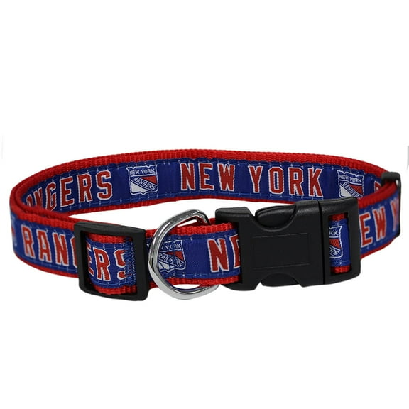 Pets First NHL New York Rangers Cat and Dog Collar - Heavy-Duty, Durable & Adjustable Collar