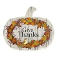 thumbnail image 2 of "Give Thanks" By Artisan Linda Spivey Printed on Wooden Pumpkin Wall Art, 2 of 3