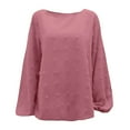 thumbnail image 5 of Vedolay Womens Tops Tie Dye Tunic Sweatshirts Winter Casual Dressy Sweatshirt Hot Pink,M, 5 of 5