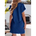 thumbnail image 5 of Vestido EVALESS de manga corta a la moda de verano 2025 para mujer, 5 of 5