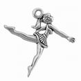 thumbnail image 1 of Sterling Silver 30" .8mm Box Chain Female Ballerina Raised Leg And Raised Pendant Necklace, 1 of 2