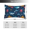 thumbnail image 2 of Lsque Ocean Floor Animals Pattern Bedding Waterproof Pillow Protector Zippered Queen – Bed Bug Proof Pillow Encasement-20"x30", 2 of 6