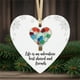 thumbnail image 1 of pstuiky Adorno de corazón de cristal marino con forma de corazón para la amistad, recuerdo de la amistad, adorno de corazón de la amistad para colgar en el árbol de Navidad, 1 of 1