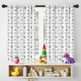 thumbnail image 5 of Blackout Kids Curtains,Monochrome Controllers Games Icons White Pattern Childrens Insulated Curtains Set Of 2,Bedroom Essentials,Toddler Room Decor 42"x54", 5 of 5