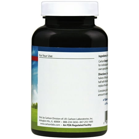 Carlson - Empty Gelatin 1 Capsules, Easy to Separate and Fill, with Screw Cap Bottle, 200 Capsules