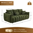 thumbnail image 4 of Ouyessir 81" Teddy Cloud Sofa Couch, Cozy Modern 3 Seater Couch with 3 Pillows, Oversized Loveseat for Living Room Apartment Office, 4 of 7