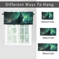 thumbnail image 6 of Fantasy Wolf Rod Pocket Thermal Insulated Curtain Valance Forest Animal Galaxy Starry Sky Window Treatment Valance Curtains for Bathroom 54 by 18 in, 1 Panel, 6 of 6